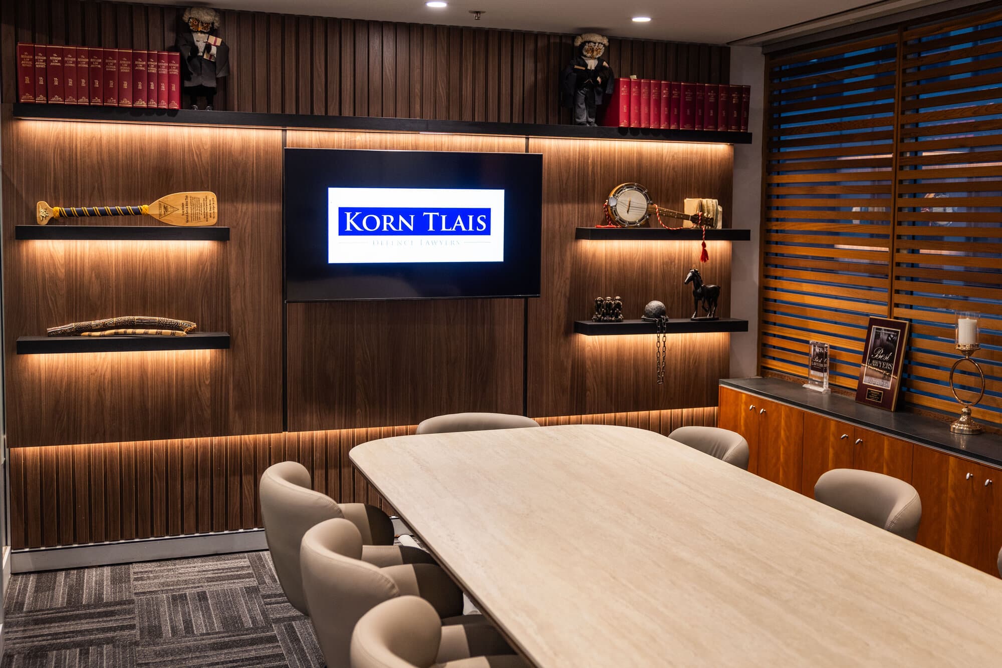 The Korn Tlais Defence Lawyers boardroom